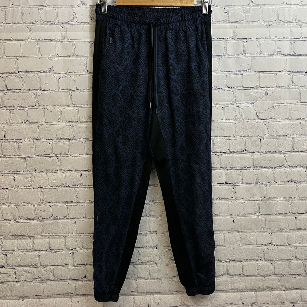 Athleta Brooklyn Jogger Blue Python Snake Print Women's 0 Workout Pockets Casual